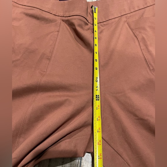 AVA & VIV Womens Brown Front Pockets Comfort Waist Split Front Ponte Pants Sz4X - Picture 9 of 11